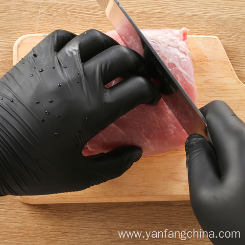 Food-grade Household Black Durable Nitrile Gloves